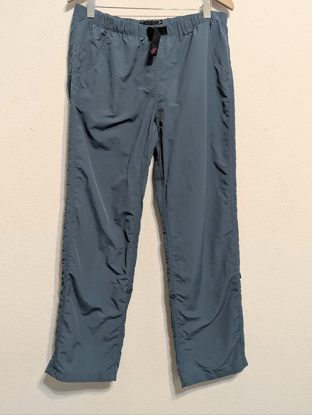 Gramicci Convertible Pants Mens Large 31”Inseam Blue Nylon Stretch Belted